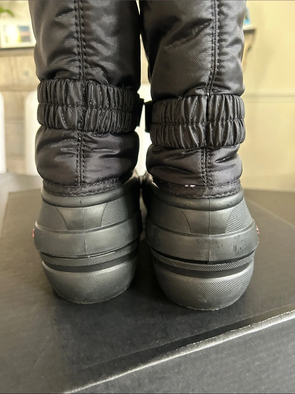 Sorel Black and Red Kids' Snow Boots